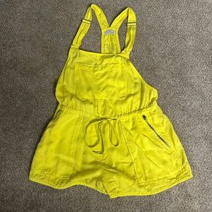 Aritzia Wilfred Yellow Short Overalls